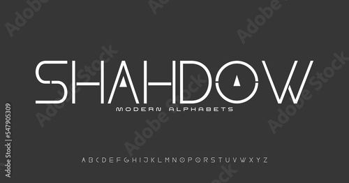 Modern Sports tech font typography. MINIMAL vector typeface for a company. Minimal gaming fonts for logo design.