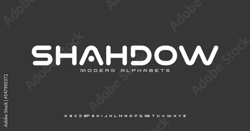 Modern Sports tech font typography. MINIMAL vector typeface for a company. Minimal gaming fonts for logo design.