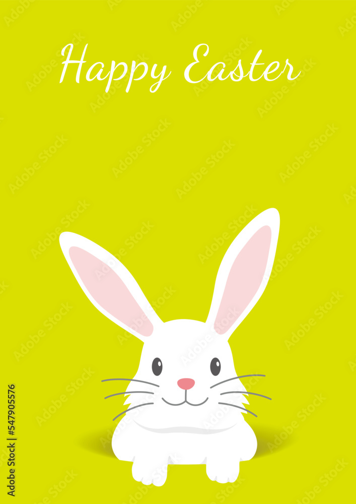 Obraz premium Easter Background Vector Illustration With An Easter Bunny And Text Space.