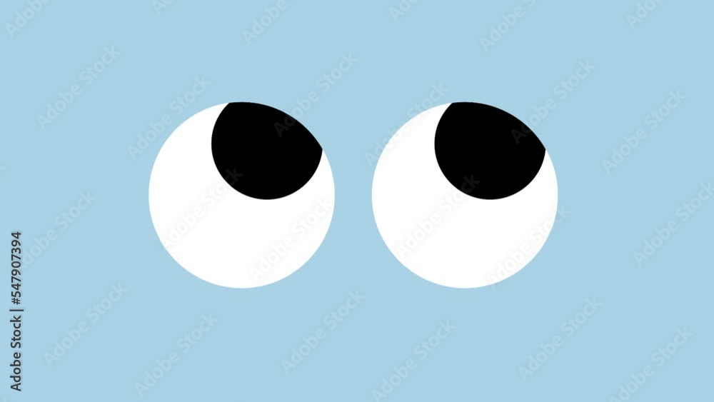 Funny blinking eye animation - ideal as a television illustration or a screensaver.