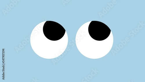 Funny blinking eye animation - ideal as a television illustration or a screensaver. photo