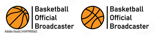 Basketball official broadcaster icon. Basket ball icon, vector illustration