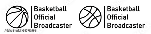 Basketball official broadcaster icon. Basket ball icon, vector illustration