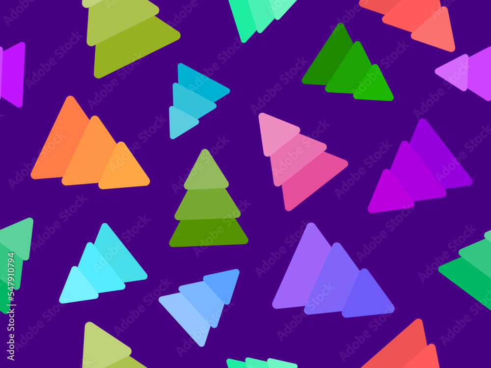 Colorful Christmas trees seamless pattern. Christmas and New Year tree pattern. Festive design for greeting cards, wrapping paper, banners and posters. Vector illustration Colorful Christmas trees seamless pattern. Christmas and New Year tree pattern. Festive design for greeting cards, wrapping paper, banners and posters. Vector illustration