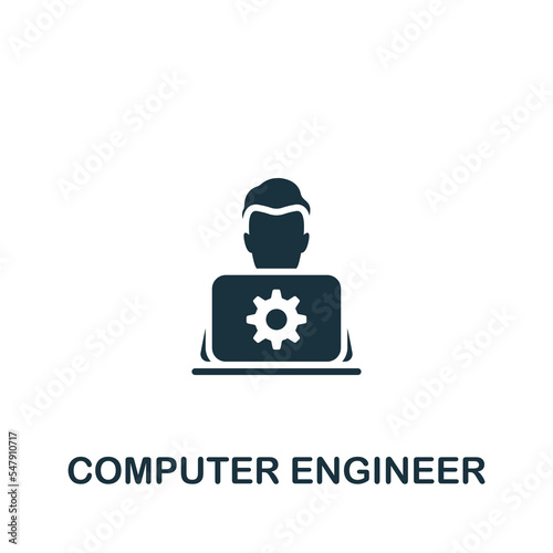 Computer Engineer icon. Monochrome simple Project Planning icon for templates, web design and infographics