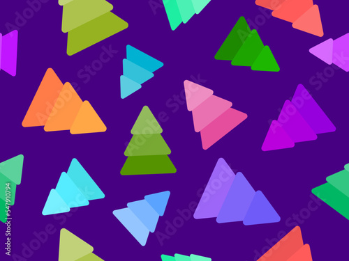 Free Download Colorful Christmas trees seamless pattern. Christmas and New Year tree pattern. Festive design for greeting cards, wrapping paper, banners and posters. Vector illustration - GFXLoad