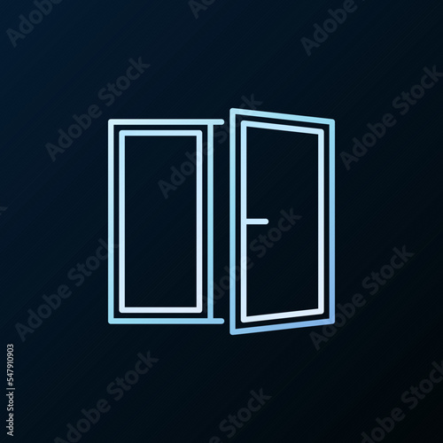 Window vector concept colorful line icon or sign