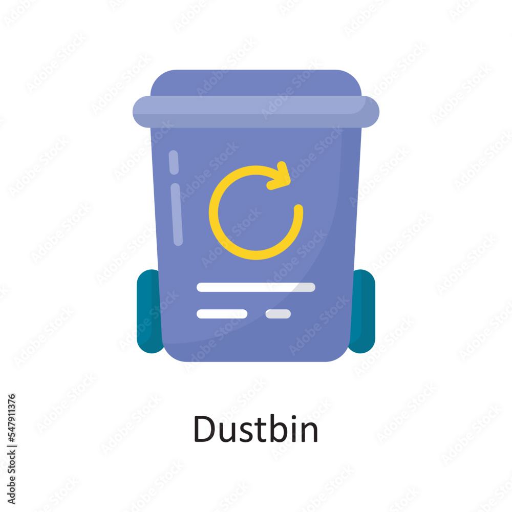 Dustbin Vector Flat Icon Design illustration. Housekeeping Symbol on White background EPS 10 File Dustbin Vector Flat Icon Design illustration. Housekeeping Symbol on White background EPS 10 File