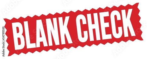 BLANK CHECK text written on red stamp sign.