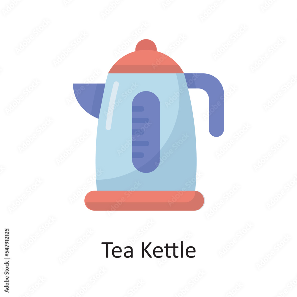 Tea Kettle Vector Flat Icon Design illustration. Housekeeping Symbol on White background EPS 10 File Tea Kettle Vector Flat Icon Design illustration. Housekeeping Symbol on White background EPS 10 File