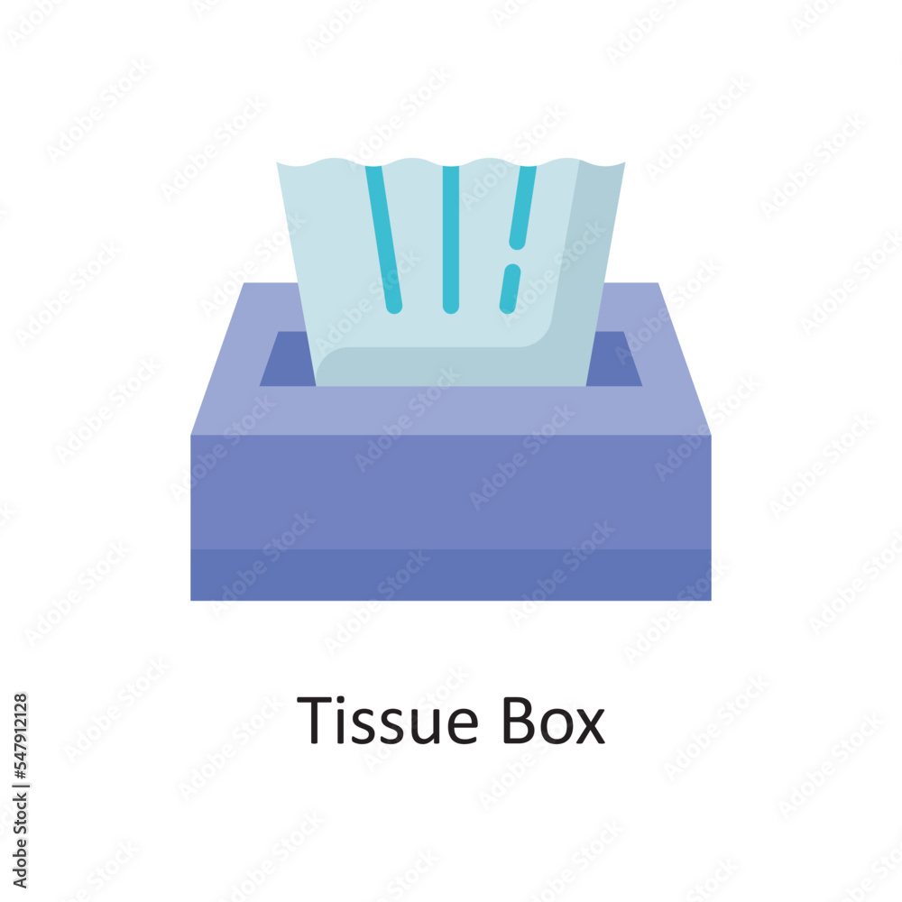 Tissue Box Vector Flat Icon Design illustration. Housekeeping Symbol on White background EPS 10 File Tissue Box Vector Flat Icon Design illustration. Housekeeping Symbol on White background EPS 10 File