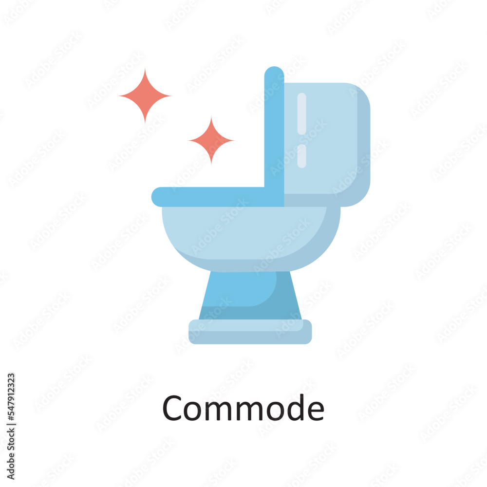 Commode Vector Flat Icon Design illustration. Housekeeping Symbol on White background EPS 10 File Commode Vector Flat Icon Design illustration. Housekeeping Symbol on White background EPS 10 File