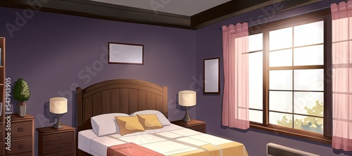 Anime Room. AI generated art illustration.	
 #547913905