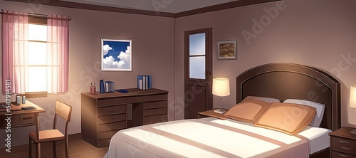 Anime Room. AI generated art illustration.	
 #547914581