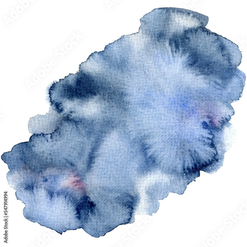 Watercolor background, blue watercolor splashes