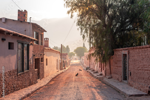 street view of purmamarca native town in northern argentina photo