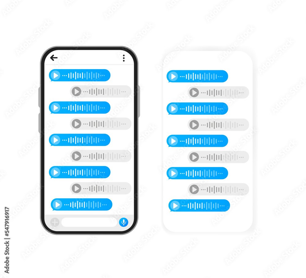 Illustration of a voicemail call on the phone's voicemail application screen. Audio wave voice note screen background app for phone. Vector illustration Illustration of a voicemail call on the phone's voicemail application screen. Audio wave voice note screen background app for phone. Vector illustration