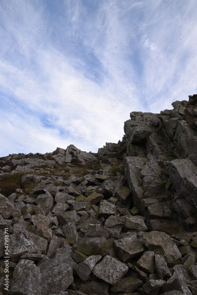 the top of stiperstones in the Shropshire hills the top of stiperstones in the Shropshire hills