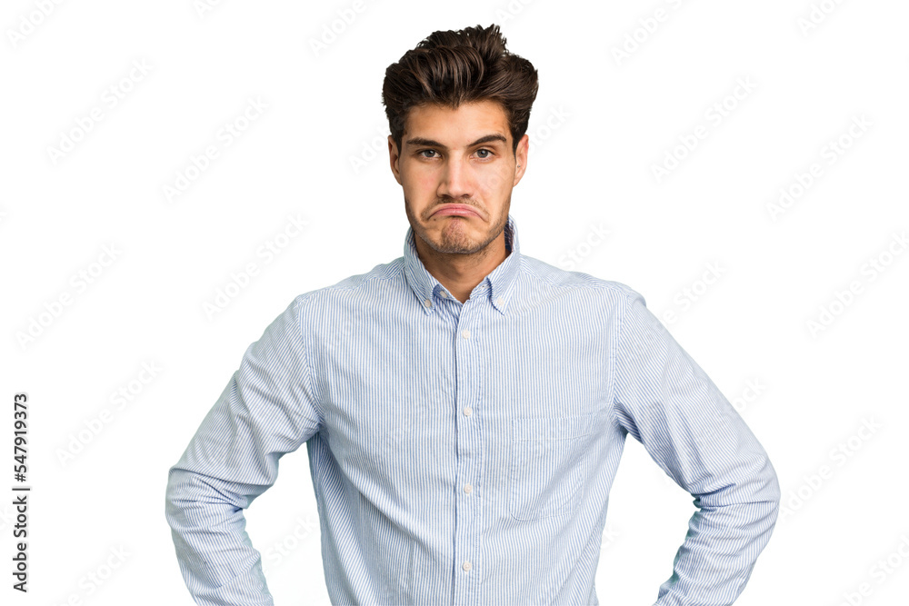 Young caucasian handsome man isolated sad, serious face, feeling miserable and displeased. Young caucasian handsome man isolated sad, serious face, feeling miserable and displeased.