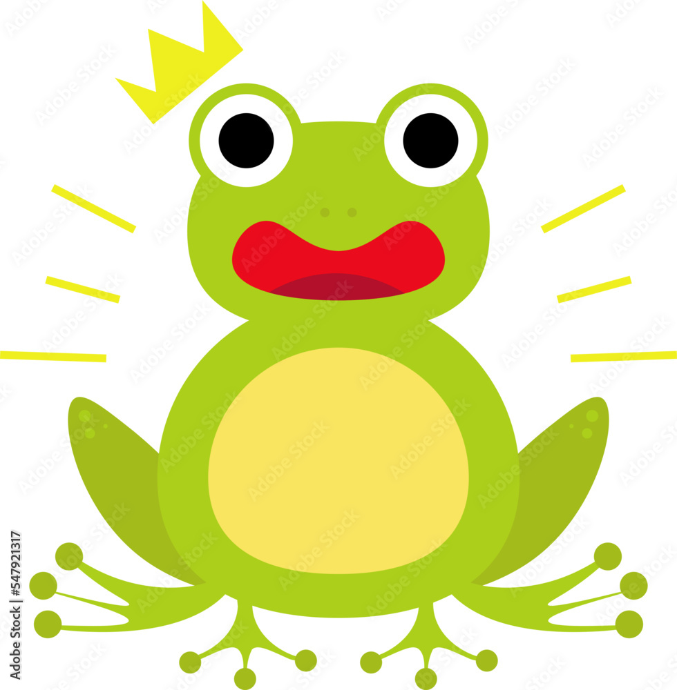 Obraz premium frog vector design illustration isolated on transparent background