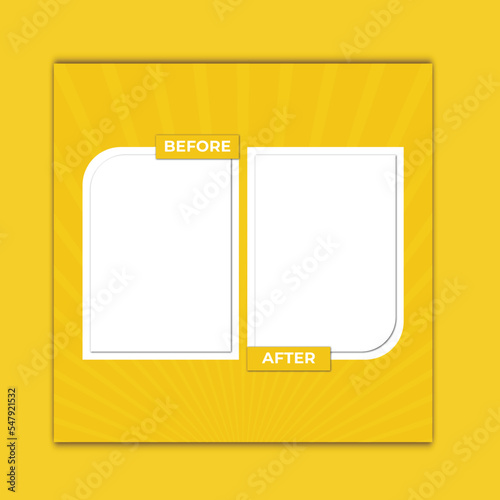 Before and after preview template banner or background template