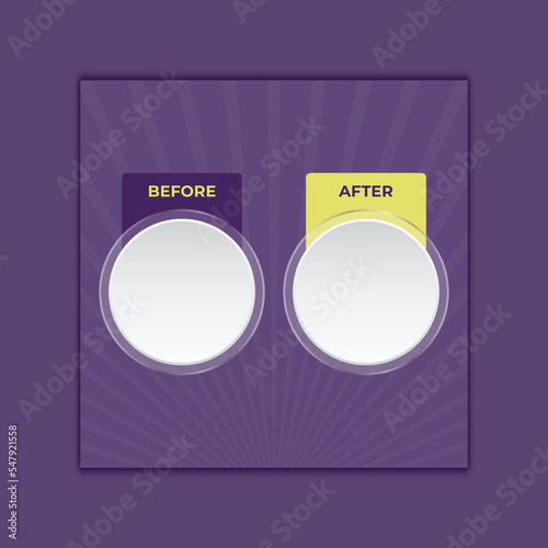 Before and after preview template banner or background template