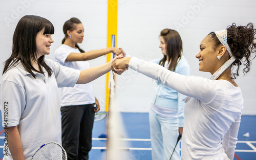 Canvas Print Sports Students: Sporting Handshake