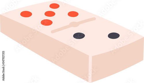 Dominoes wooden block flat icon Board games
