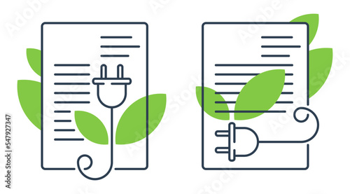 Green Energy contract or grant icon