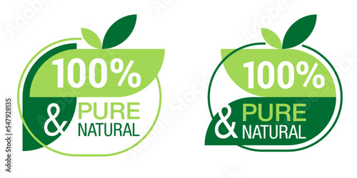  Pure and Natural creative abstract badge