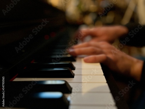 playing the piano