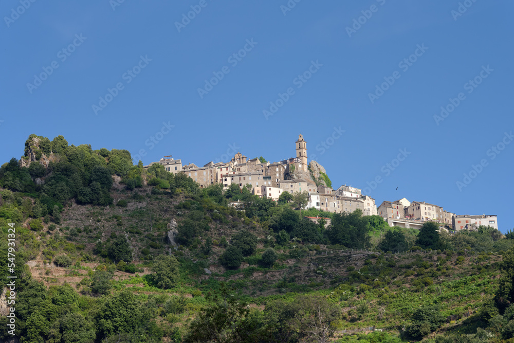 Loreto-Di-Casinca village in eastern coast of Corsica