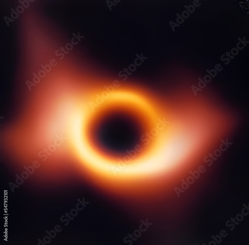 A giant black hole in space sucks in stars and matter.