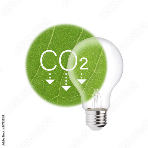 Carbon dioxide reduction. CO2 concept. Engagement, reduction and neutral carbon emissions. Icons. Eco-friendly isolated. Climate warming. Green. Carbon dioxide. #547933189