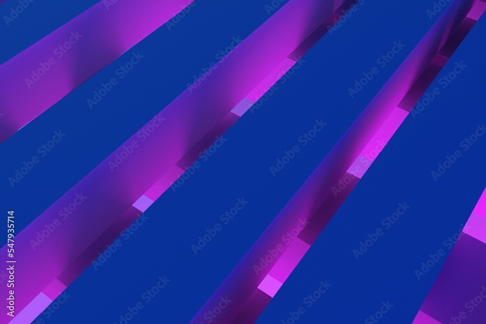 Fototapeta premium Abstract color purple and blue background with lines and stripes for business illustrations, 3D rendering
