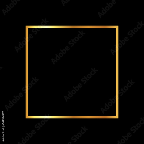 Golden frame on black background. Vector illustration © dariachekman