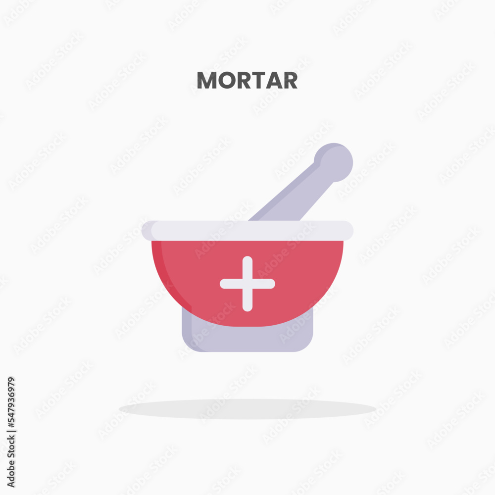 Mortar icon flat. Vector illustration on white background. Can used for web, app, digital product, presentation, UI and many more. Mortar icon flat. Vector illustration on white background. Can used for web, app, digital product, presentation, UI and many more.