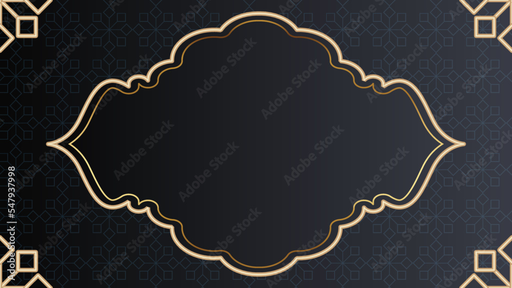 Ramadan Kareem background or invitations design paper cut islamic lanterns, stars and moon on gold and violet background. Vector illustration. Place for text.