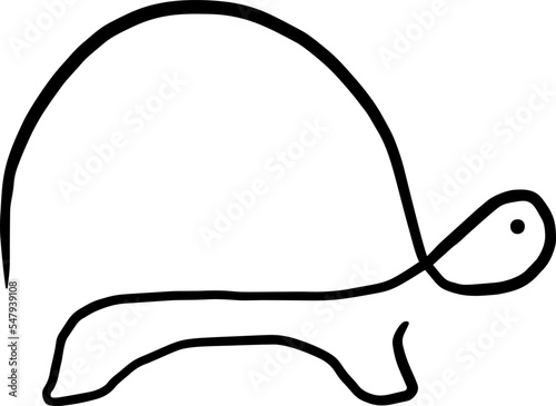 turtle one line vector illustration art. Generative AI