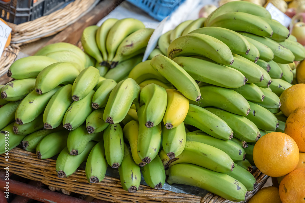 bananas at covered market, Funchal, Madeira
