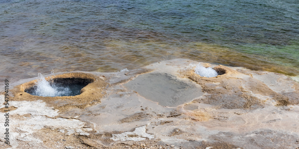 Hot spring at Yellowstone National Park. USA. Hot spring at Yellowstone National Park. USA.