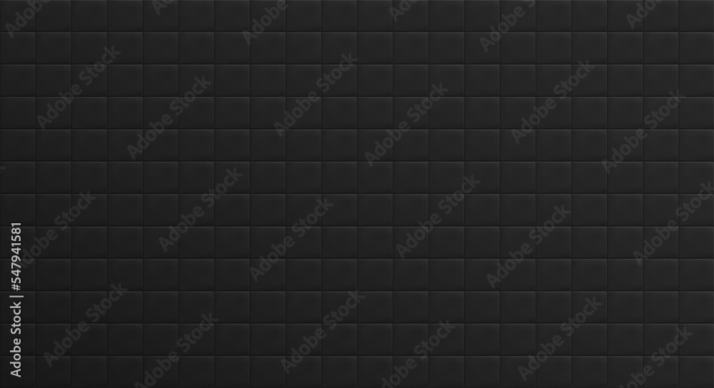 Black bathroom tile, clean ceramic wall surface, room interior, pool marble decoration, square mosaic background. Vector illustration. Black bathroom tile, clean ceramic wall surface, room interior, pool marble decoration, square mosaic background. Vector illustration.