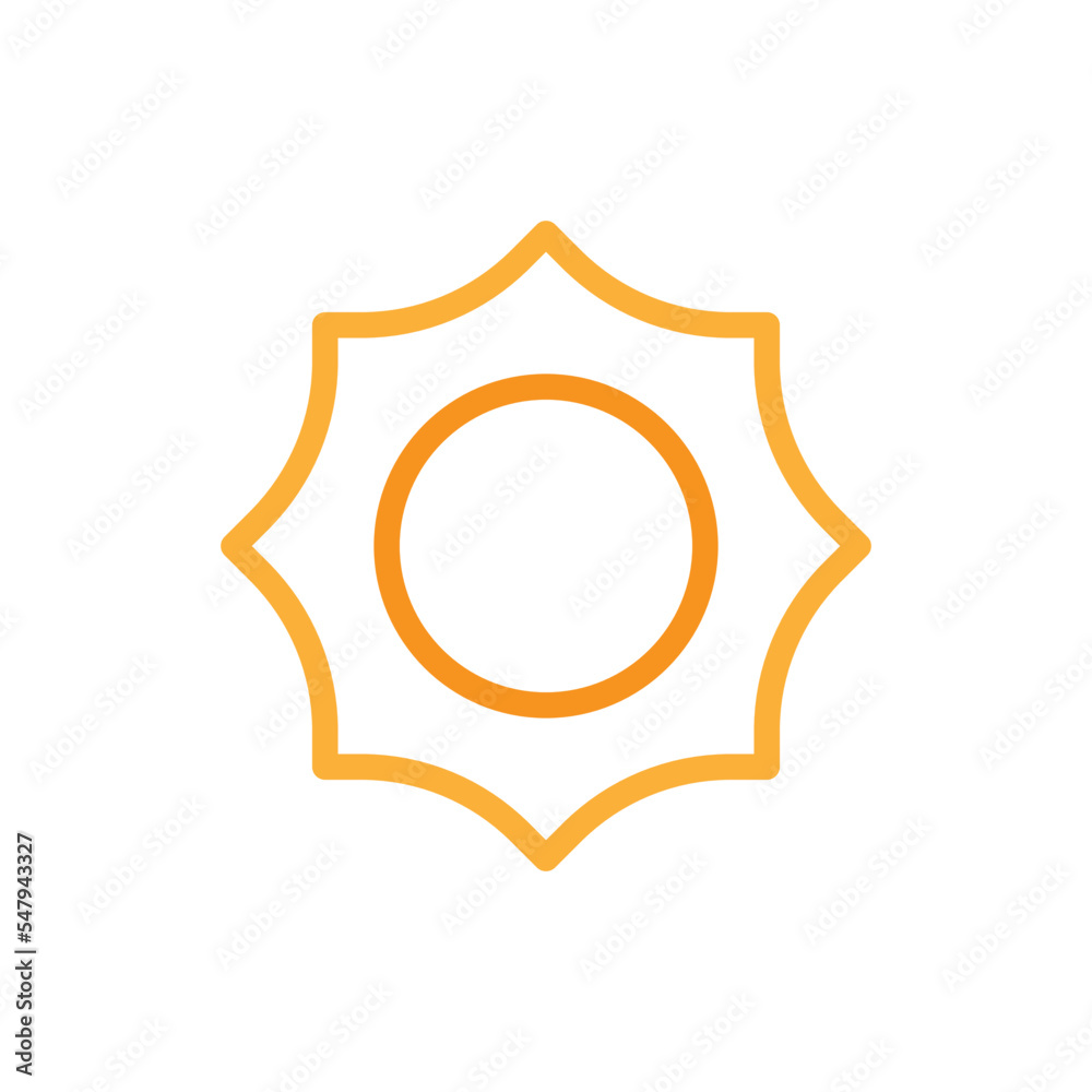 Sun icon design template vector isolated illustration Sun icon design template vector isolated illustration