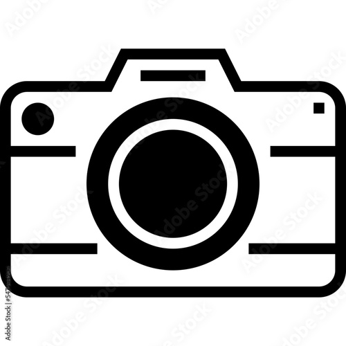 camera glyph solid icon