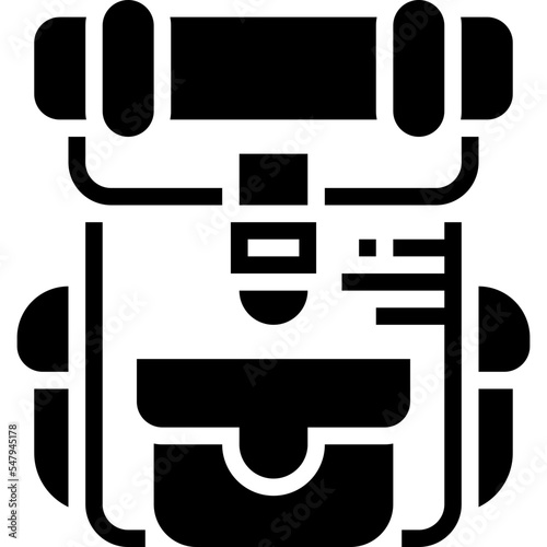 bagpack glyph solid icon