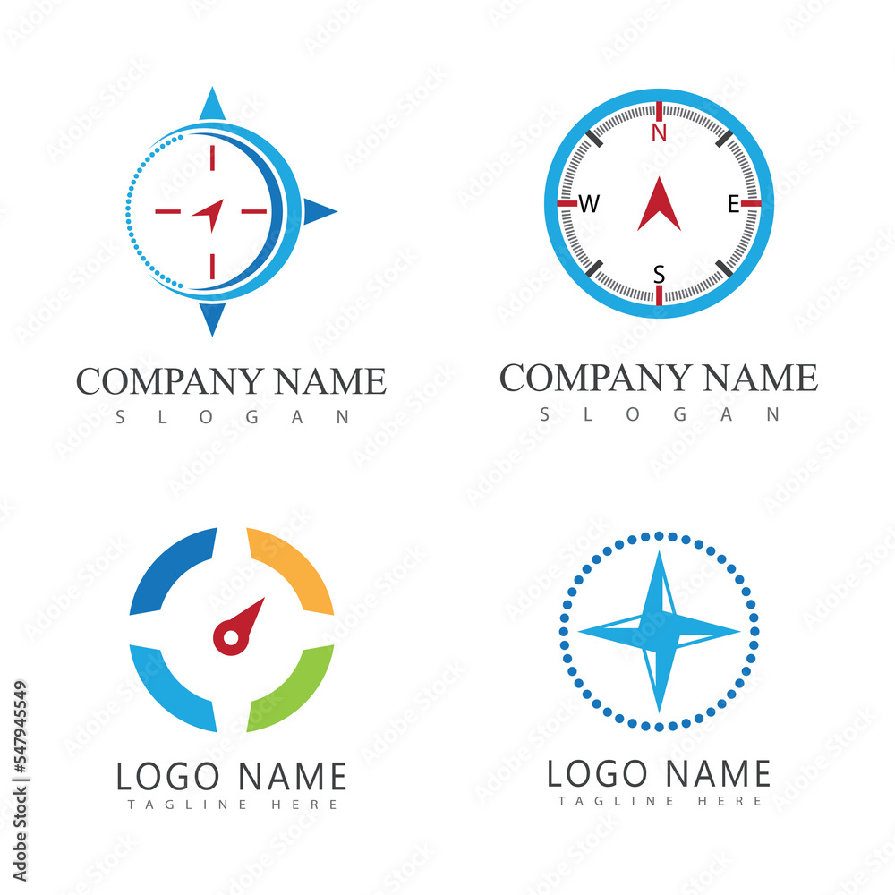 Compass Logo Template vector icon illustration design