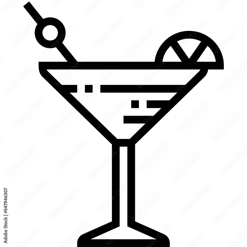 cocktail line icon cocktail line icon