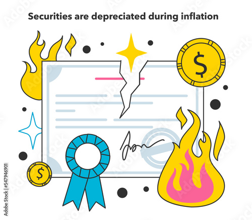 Securities are depreciated during inflation. Economics crisis and value
