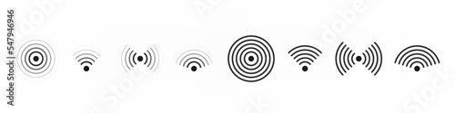 Wifi signal icons set. Internet connection signs illustration