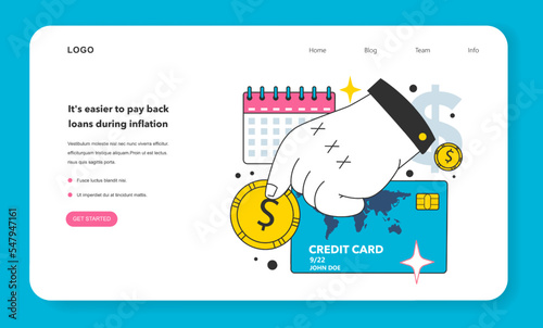 It's easier to pay back loans during inflation web banner or landing page